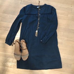 Old Navy Denim Dress with 3/4 Sleeves